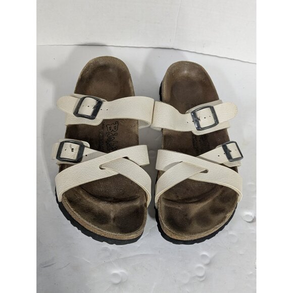 Birkenstock Birki's Nepal Cream Double Straped Leather Sandals Size 39 US 8 - Picture 13 of 13